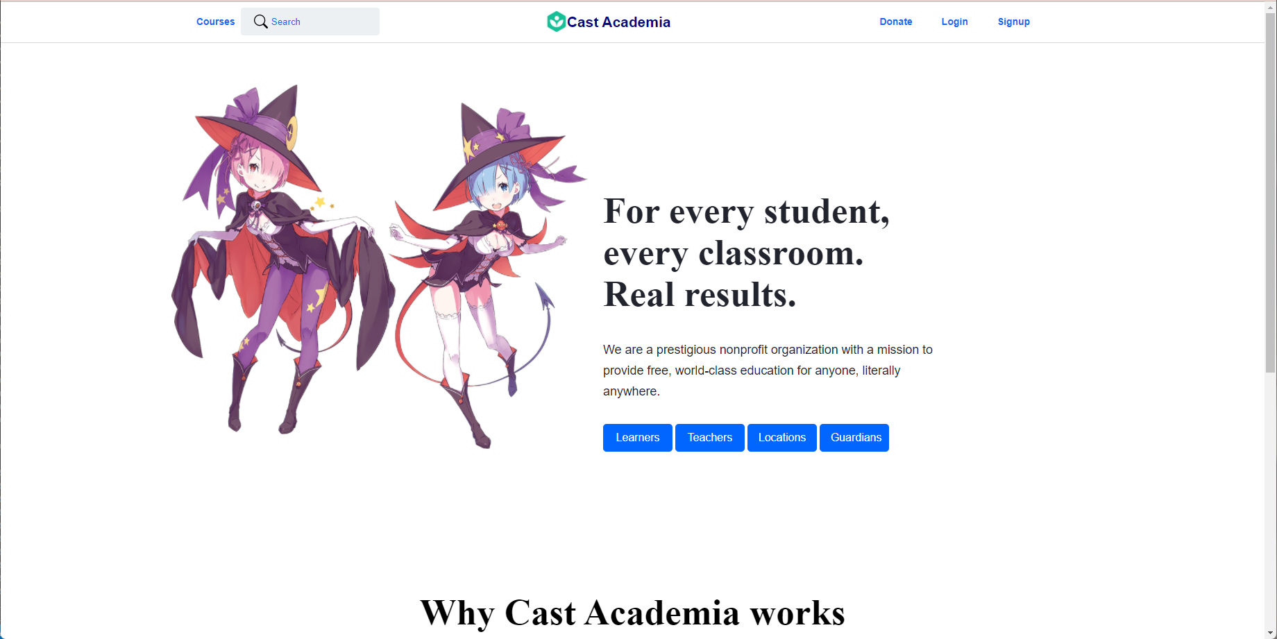 Mock Website of Khan Academy